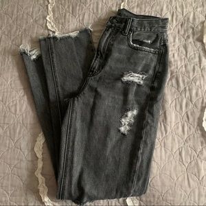 Distressed/ripped black American eagle jeans